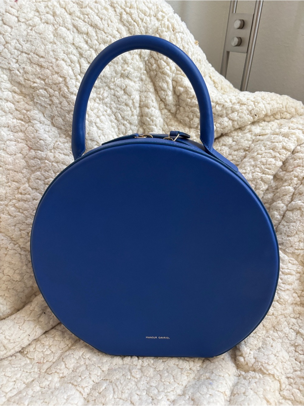 Mansur Gavriel Cobalt Blue Round Top-Handle Bag